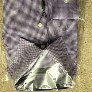 Men’s Purple Micro Gingham Dress shirt, NWT!